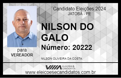 Candidato NILSON DO GALO 2024 - JATOBÁ - Eleições