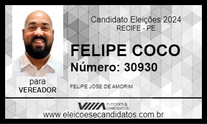 Candidato FELIPE COCO 2024 - RECIFE - Eleições