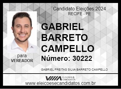 Candidato GABRIEL BARRETO CAMPELLO 2024 - RECIFE - Eleições