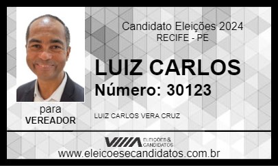 Candidato LUIZ CARLOS 2024 - RECIFE - Eleições