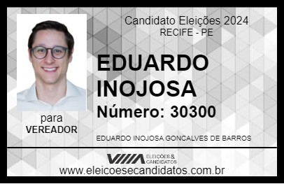 Candidato EDUARDO INOJOSA 2024 - RECIFE - Eleições