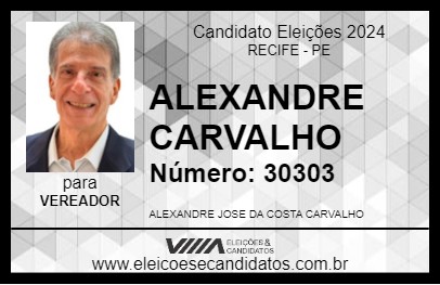 Candidato ALEXANDRE CARVALHO 2024 - RECIFE - Eleições