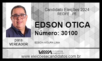 Candidato EDSON OTICA 2024 - RECIFE - Eleições