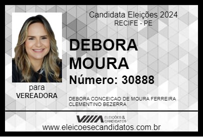 Candidato DEBORA MOURA 2024 - RECIFE - Eleições