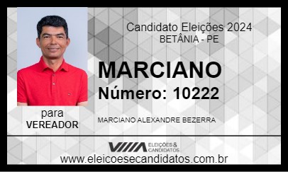 Candidato MARCIANO 2024 - BETÂNIA - Eleições