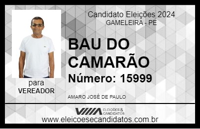 Candidato BAU DO CAMARÃO 2024 - GAMELEIRA - Eleições