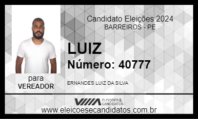 Candidato LUIZ 2024 - BARREIROS - Eleições