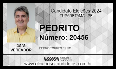 Candidato PEDRITO 2024 - TUPARETAMA - Eleições