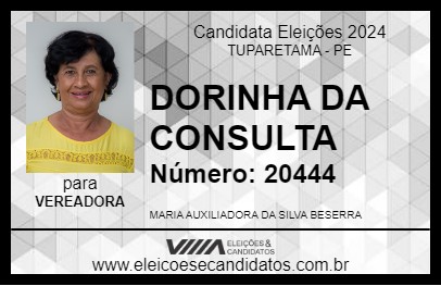 Candidato DORINHA DA CONSULTA 2024 - TUPARETAMA - Eleições