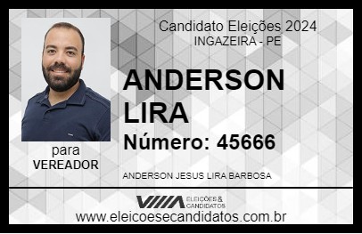 Candidato ANDERSON LIRA 2024 - INGAZEIRA - Eleições