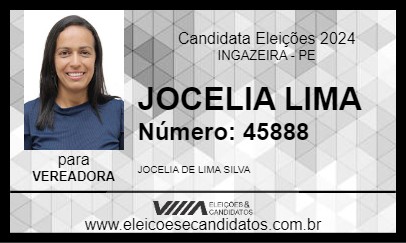 Candidato JOCELIA LIMA 2024 - INGAZEIRA - Eleições