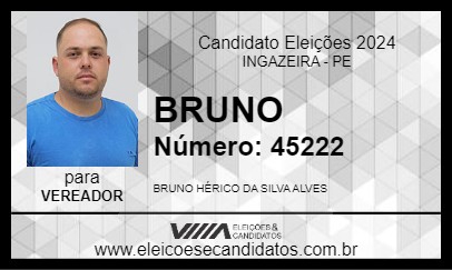 Candidato BRUNO 2024 - INGAZEIRA - Eleições