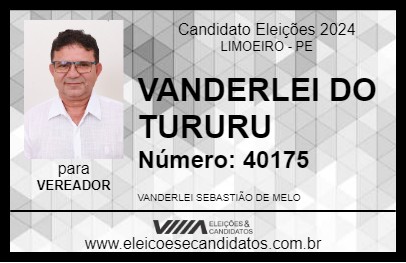 Candidato VANDERLEI DO TURURU 2024 - LIMOEIRO - Eleições