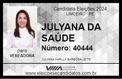 Candidato JULYANA DA SAÚDE 2024 - LIMOEIRO - Eleições