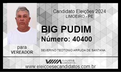 Candidato BIG PUDIM 2024 - LIMOEIRO - Eleições