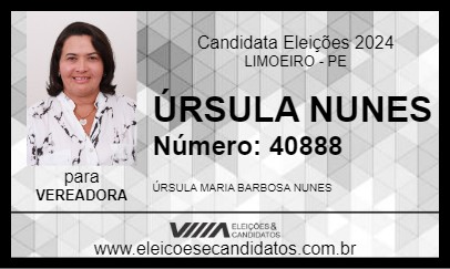 Candidato ÚRSULA NUNES 2024 - LIMOEIRO - Eleições