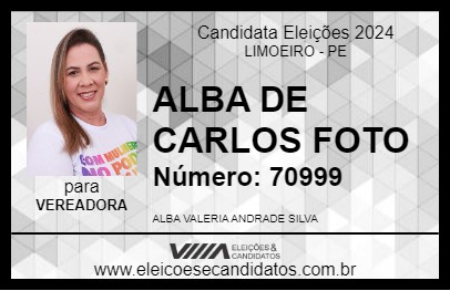 Candidato ALBA DE CARLOS FOTO 2024 - LIMOEIRO - Eleições