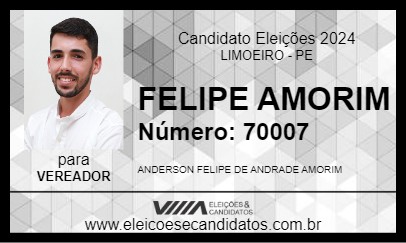 Candidato FELIPE AMORIM 2024 - LIMOEIRO - Eleições