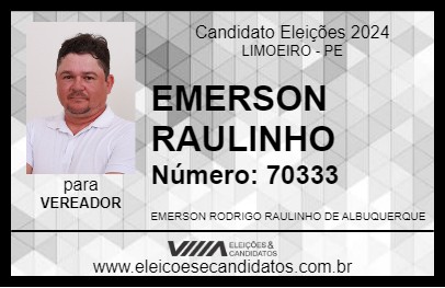 Candidato EMERSON RAULINHO 2024 - LIMOEIRO - Eleições