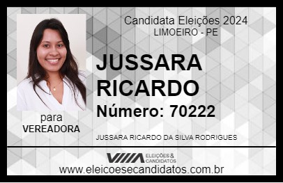 Candidato JUSSARA RICARDO 2024 - LIMOEIRO - Eleições