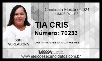 Candidato TIA CRIS 2024 - LIMOEIRO - Eleições