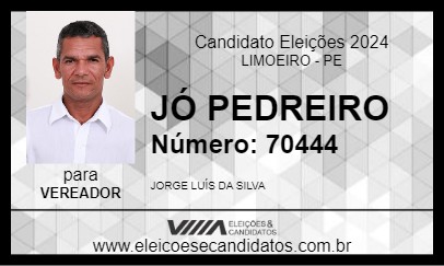 Candidato JÓ PEDREIRO 2024 - LIMOEIRO - Eleições