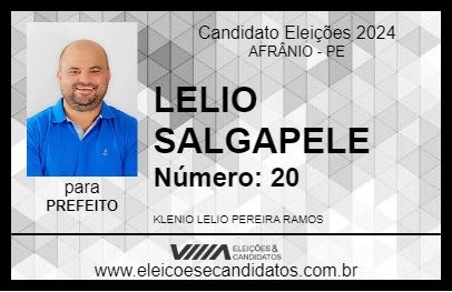 Candidato LÉLIO SALGA PELE 2024 - AFRÂNIO - Eleições