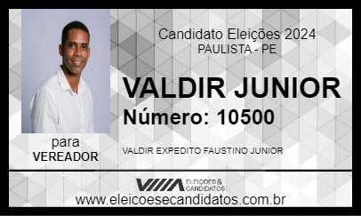 Candidato VALDIR JUNIOR 2024 - PAULISTA - Eleições