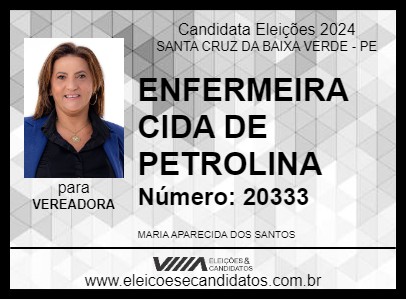 Candidato ENFERMEIRA CIDA DE PETROLINA 2024 - SANTA CRUZ DA BAIXA VERDE - Eleições