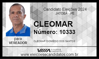 Candidato CLEOMAR 2024 - JATOBÁ - Eleições