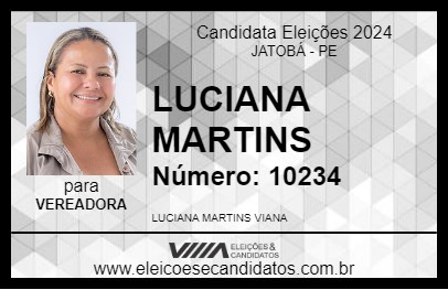 Candidato LUCIANA MARTINS 2024 - JATOBÁ - Eleições