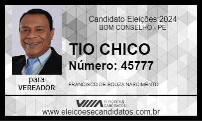 Candidato TIO CHICO 2024 - BOM CONSELHO - Eleições