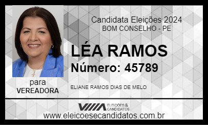 Candidato LÉA RAMOS 2024 - BOM CONSELHO - Eleições