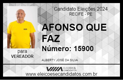 Candidato AFONSO QUE FAZ 2024 - RECIFE - Eleições