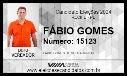 Candidato FÁBIO GOMES 2024 - RECIFE - Eleições