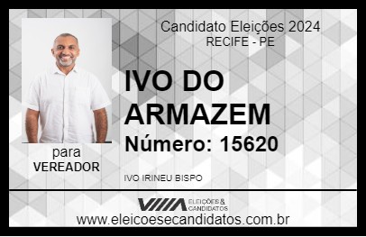 Candidato IVO DO ARMAZEM 2024 - RECIFE - Eleições