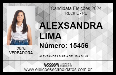 Candidato ALEXSANDRA LIMA 2024 - RECIFE - Eleições