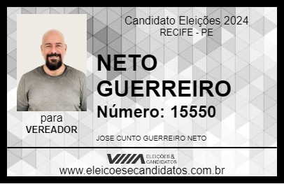 Candidato NETO GUERREIRO 2024 - RECIFE - Eleições