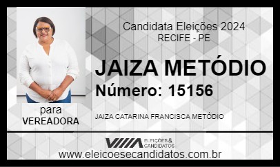 Candidato JAIZA METÓDIO 2024 - RECIFE - Eleições