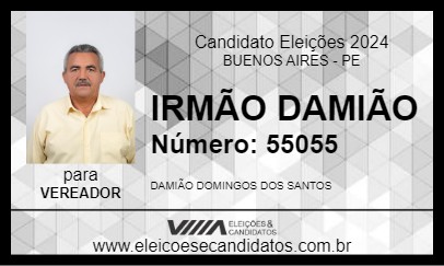 Candidato IRMÃO DAMIÃO 2024 - BUENOS AIRES - Eleições