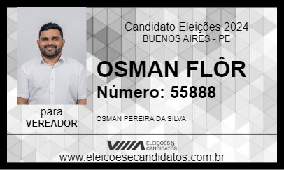 Candidato OSMAN FLÔR 2024 - BUENOS AIRES - Eleições