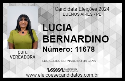 Candidato LUCIA BERNARDINO 2024 - BUENOS AIRES - Eleições