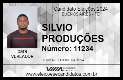 Candidato SILVIO PRODUÇÕES 2024 - BUENOS AIRES - Eleições