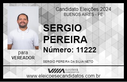 Candidato SERGIO PEREIRA 2024 - BUENOS AIRES - Eleições