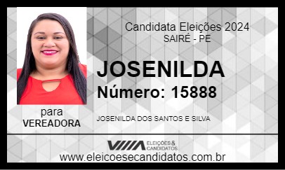 Candidato JOSENILDA 2024 - SAIRÉ - Eleições