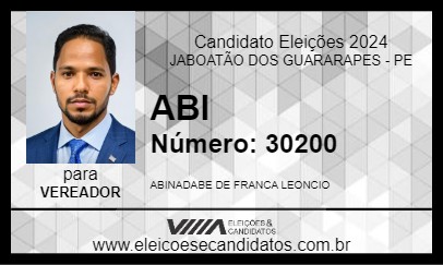 Candidato ABI 2024 - JABOATÃO DOS GUARARAPES - Eleições