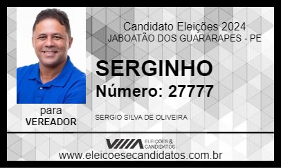 Candidato SERGINHO 2024 - JABOATÃO DOS GUARARAPES - Eleições