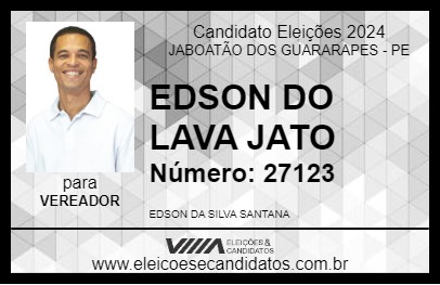 Candidato EDSON GUAIAMUM 2024 - JABOATÃO DOS GUARARAPES - Eleições