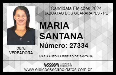 Candidato MARIA SANTANA 2024 - JABOATÃO DOS GUARARAPES - Eleições