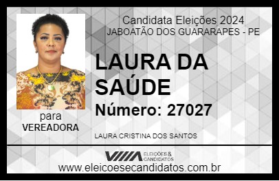 Candidato LAURA DA SAÚDE 2024 - JABOATÃO DOS GUARARAPES - Eleições